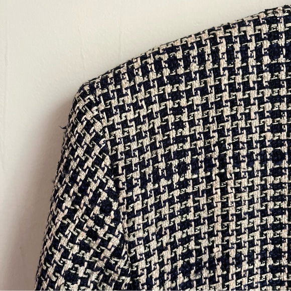 vintage austin reed 100% silk tweed double breasted blazer jacket - Picture 9 of 12